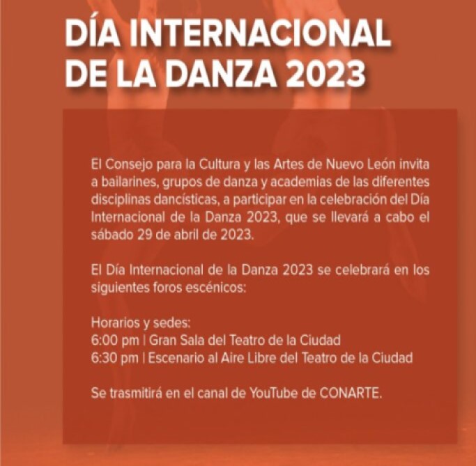 Convocatoria Día Internacional de la Danza 2023