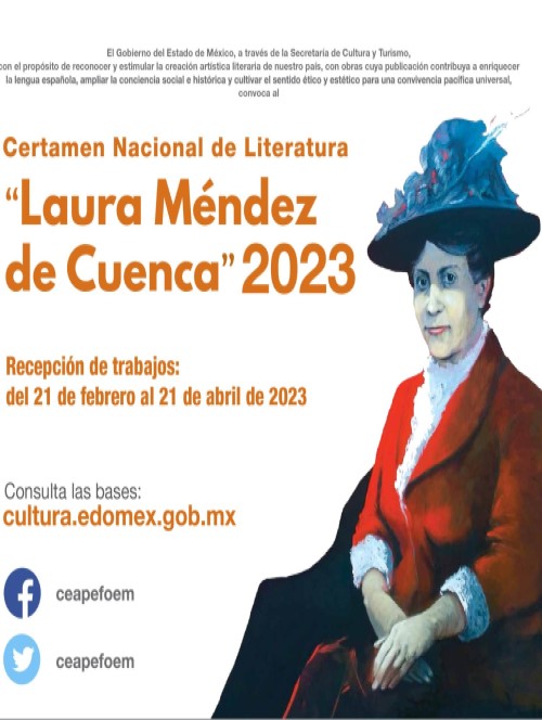 Certamen Nacional de Literatura Laura Méndez de Cuenca 2023.