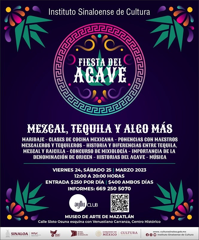 El 24 y 25 de marzo, Fiesta del Agave Mazatlán 2023 mezcal, tequila y