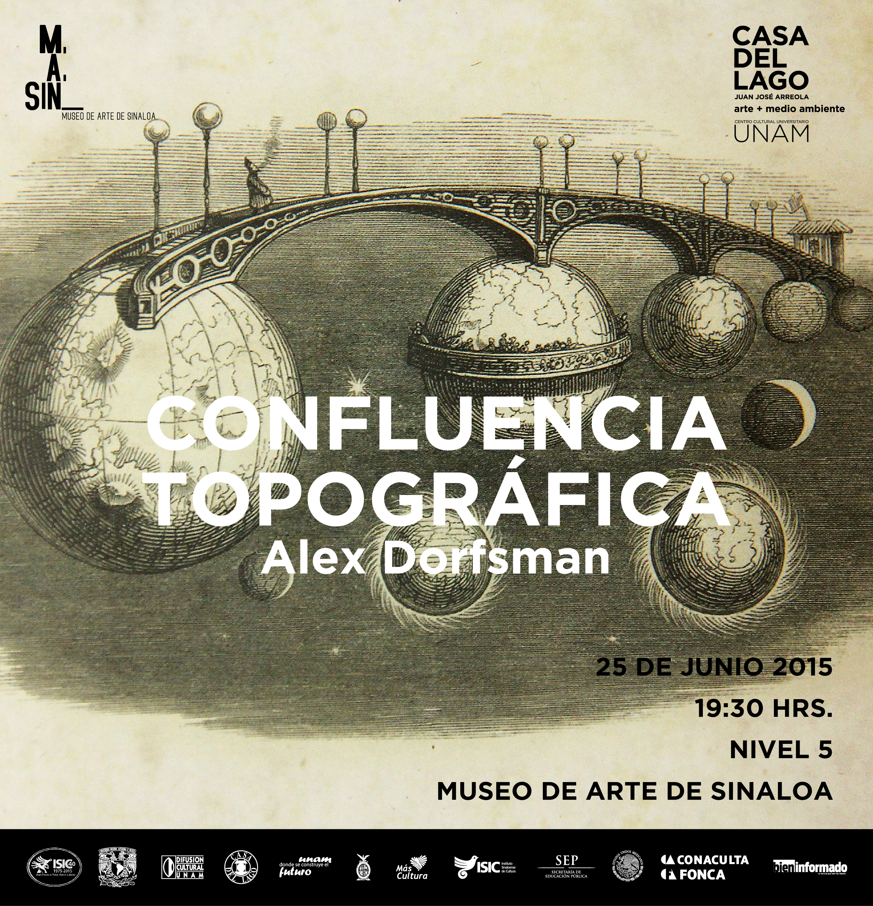 Exposición <em>Concluencia topográfica</em> de Alex Dorfsman